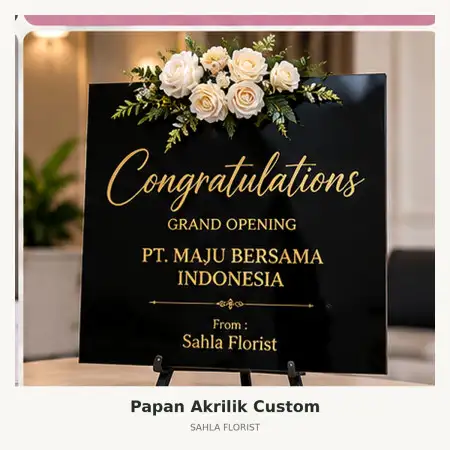 Papan Bunga Akrilik Karanganyar